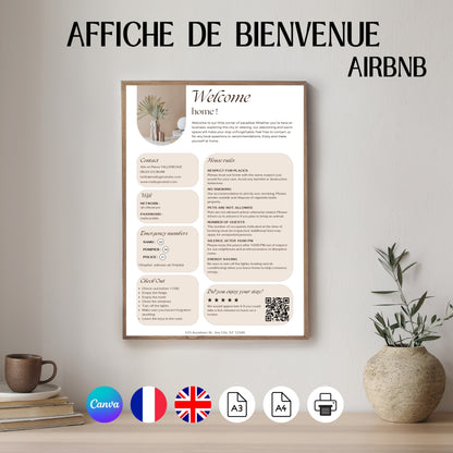 Affiche de bienvenue Design d'Audrey