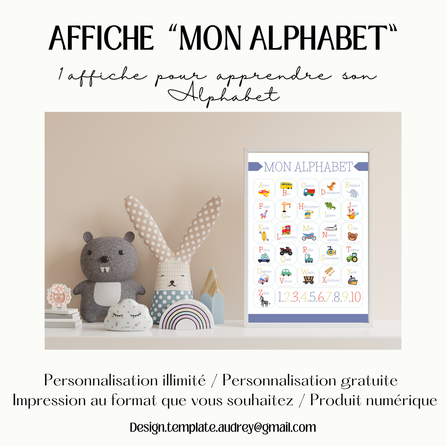 Affiche déco Alphabet
