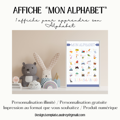 Affiche déco Alphabet