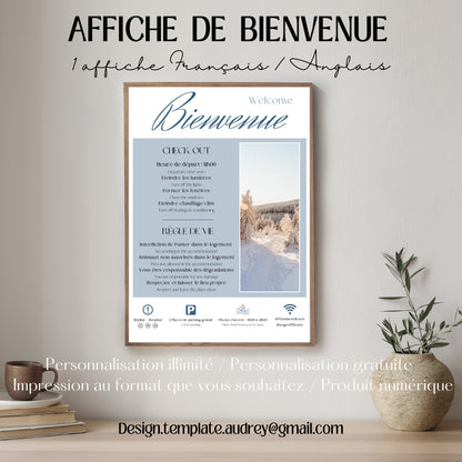 Affiche de bienvenue Design d'Audrey