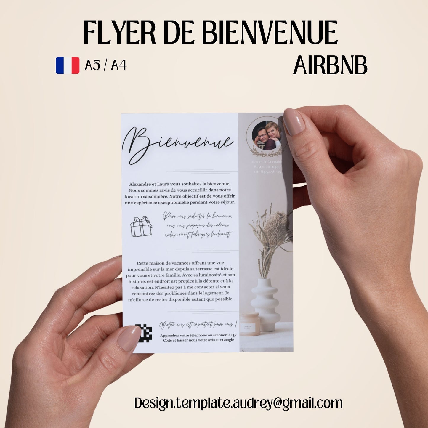 Flyer de bienvenue Design d'Audrey
