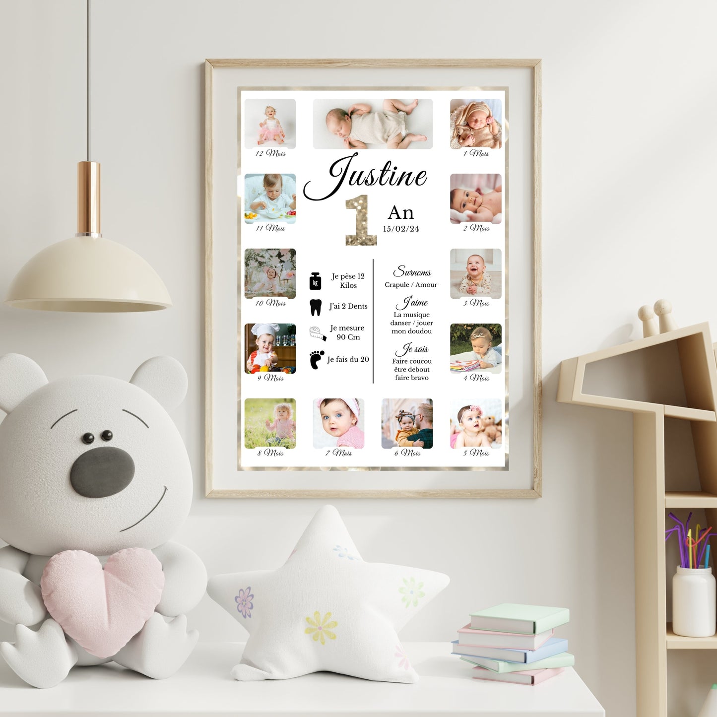 Affiche premier anniversaire Design d'Audrey