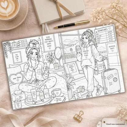 Coloriage Cozy girl