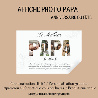 Cadre photo personnalisée PAPA