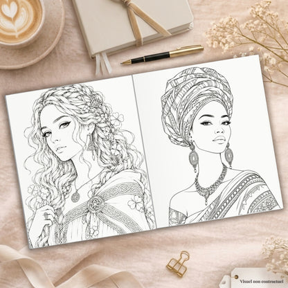 Coloriage Femme du monde