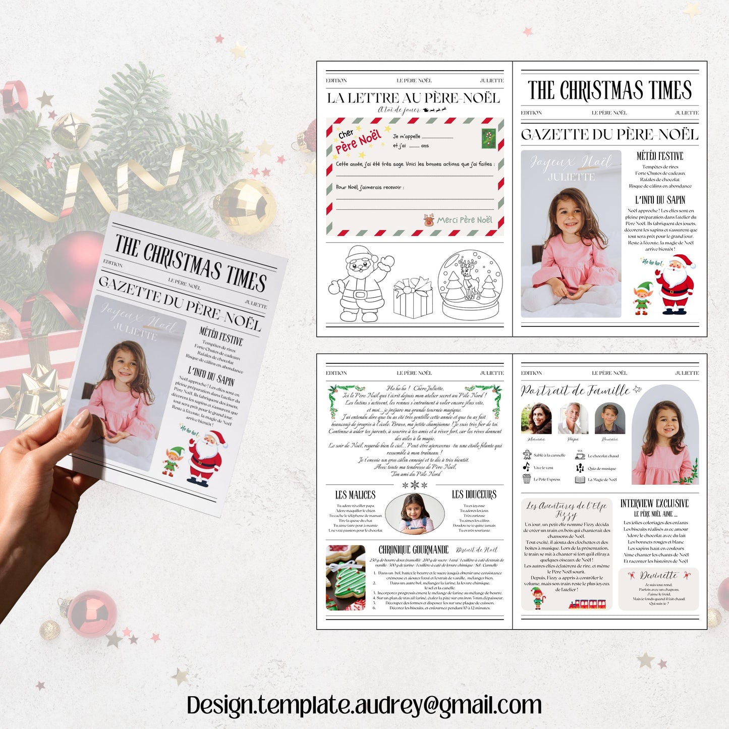 Gazette de Noël Enfant Design d'Audrey