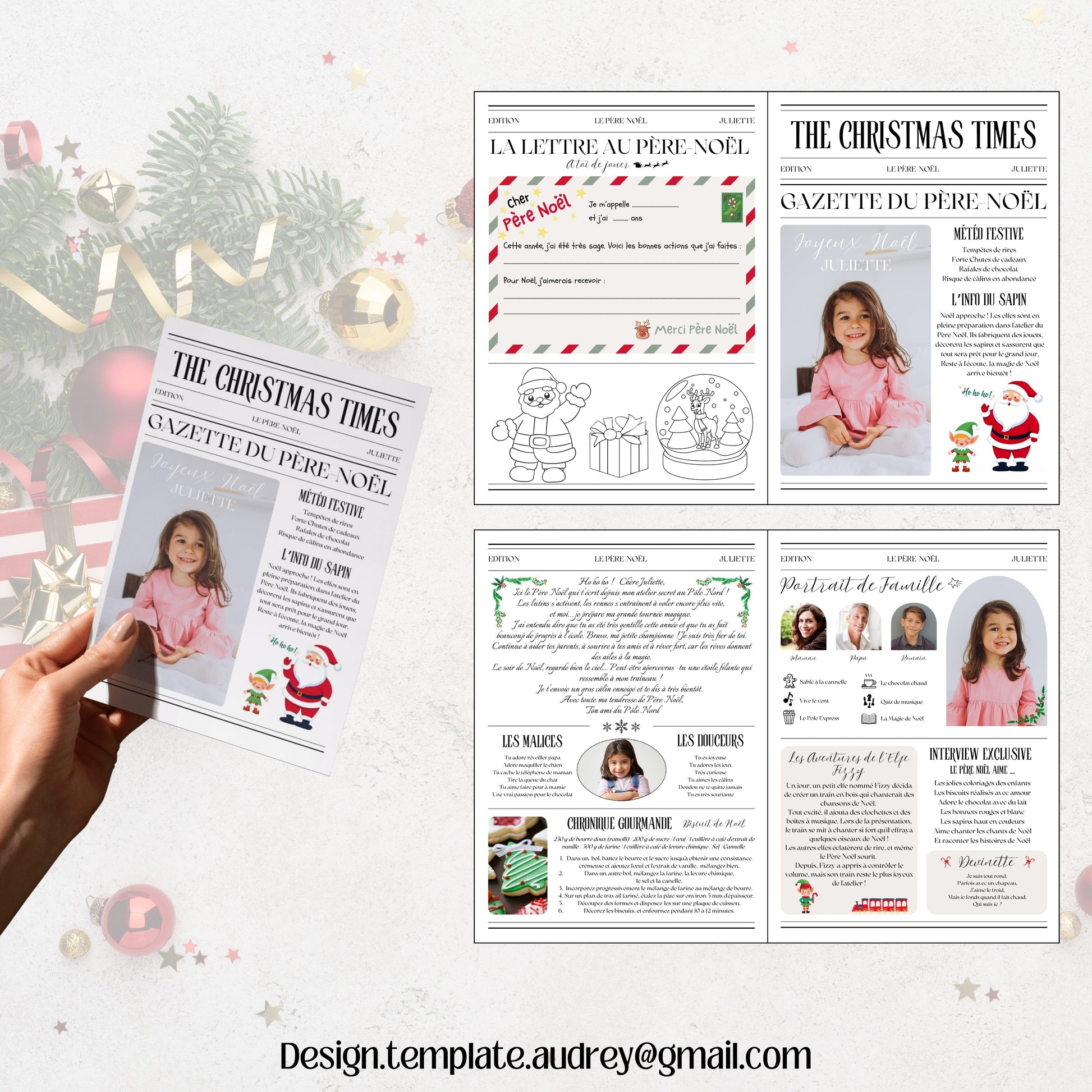 Gazette de Noël Enfant Design d'Audrey