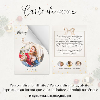 Carte de vœux Noël Design d'Audrey