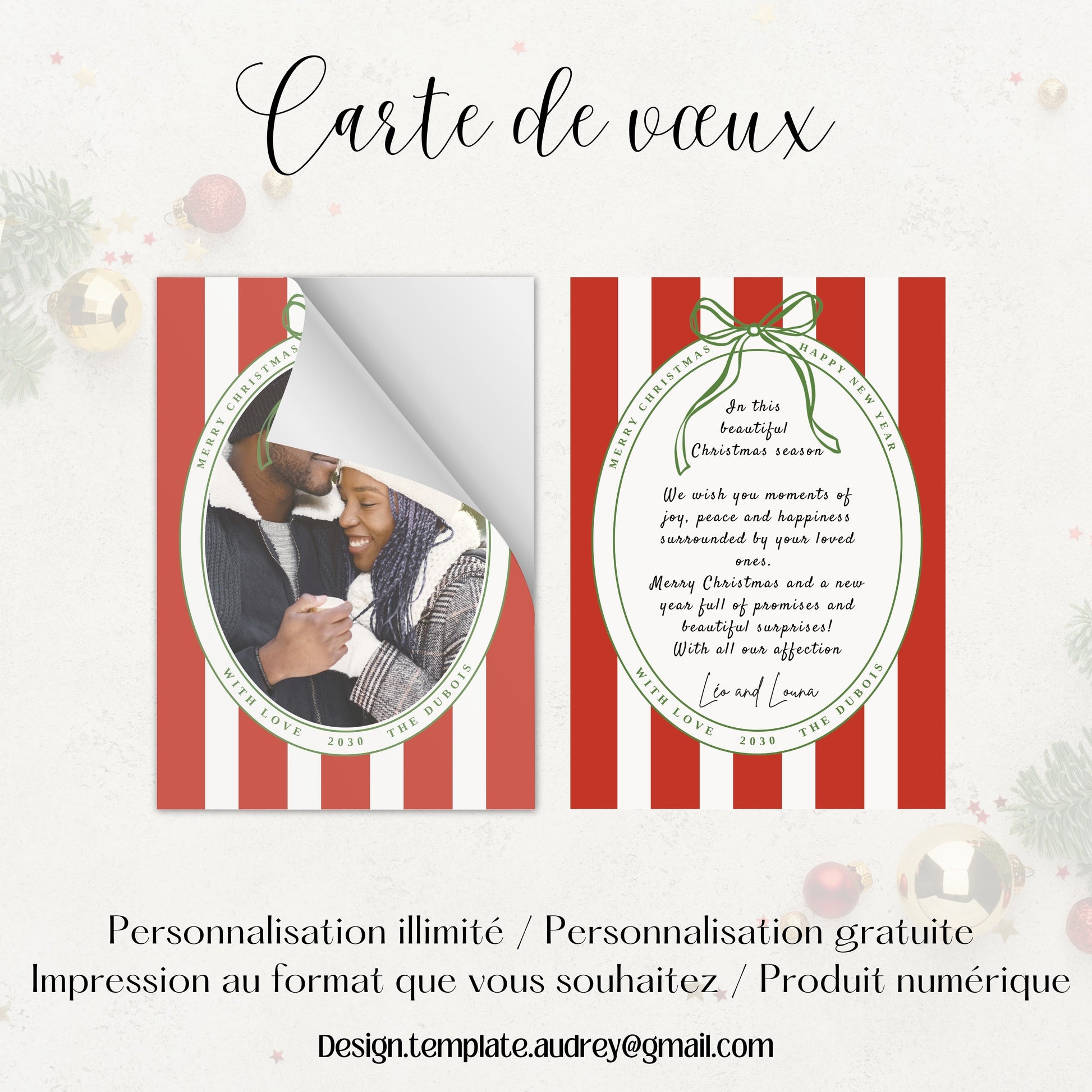 Carte de vœux Noël Design d'Audrey