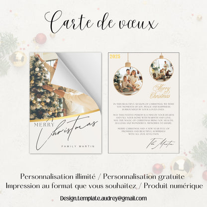 Carte de vœux Noël Design d'Audrey