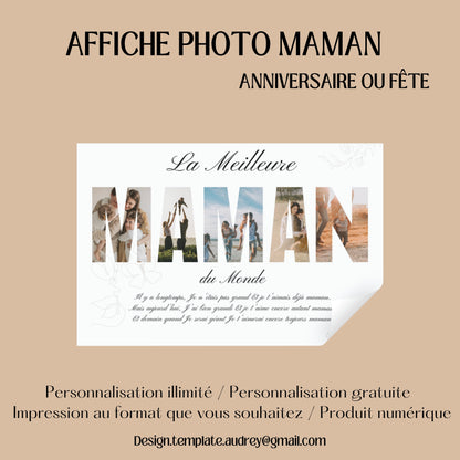 Cadre photo personnalisable MAMAN