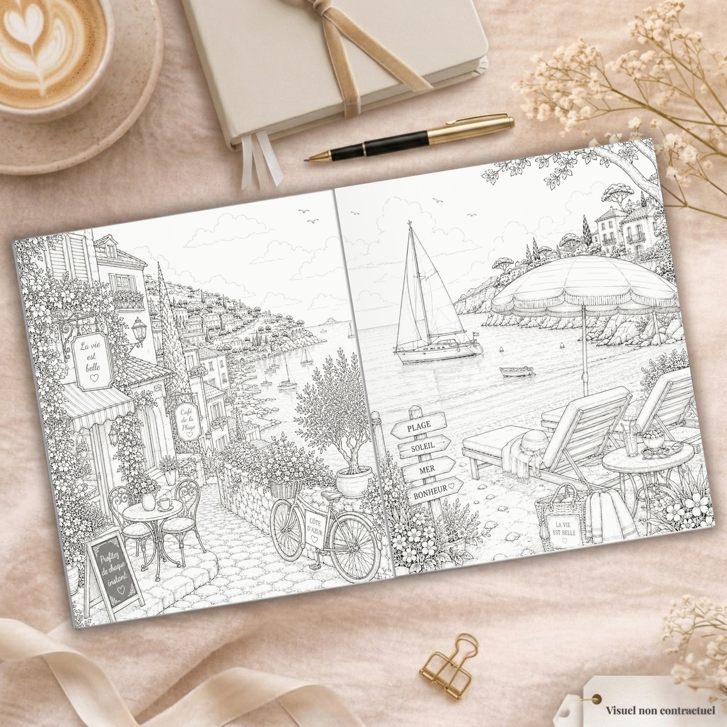 Coloriage de Paris, Provence et poésie