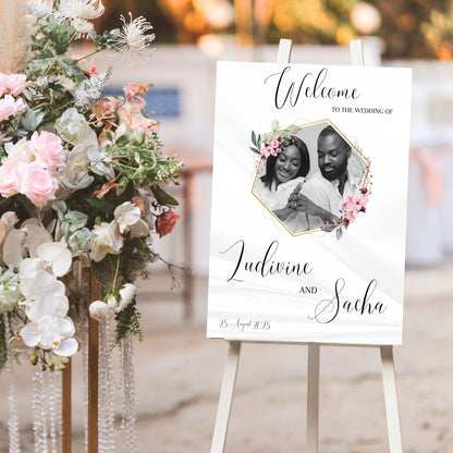 Affiche bienvenue Mariage Design d'Audrey