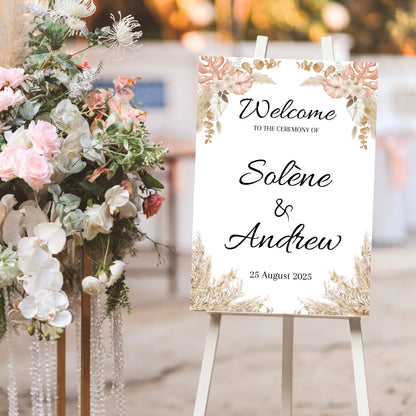 Affiche bienvenue Mariage Design d'Audrey