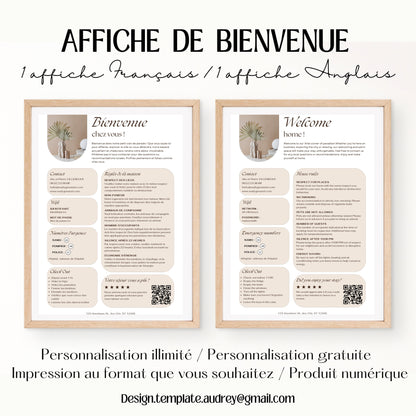 Affiche de bienvenue Design d'Audrey