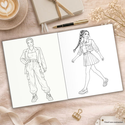 Coloriage Silhouettes & Style