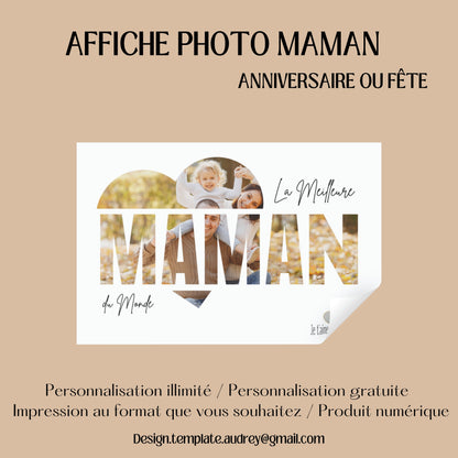 Cadre photo personnalisable MAMAN