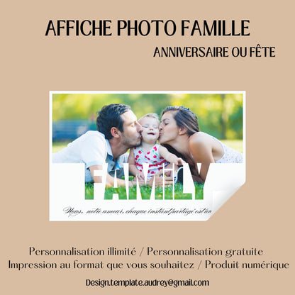 Cadre photo FAMILY Design d'Audrey