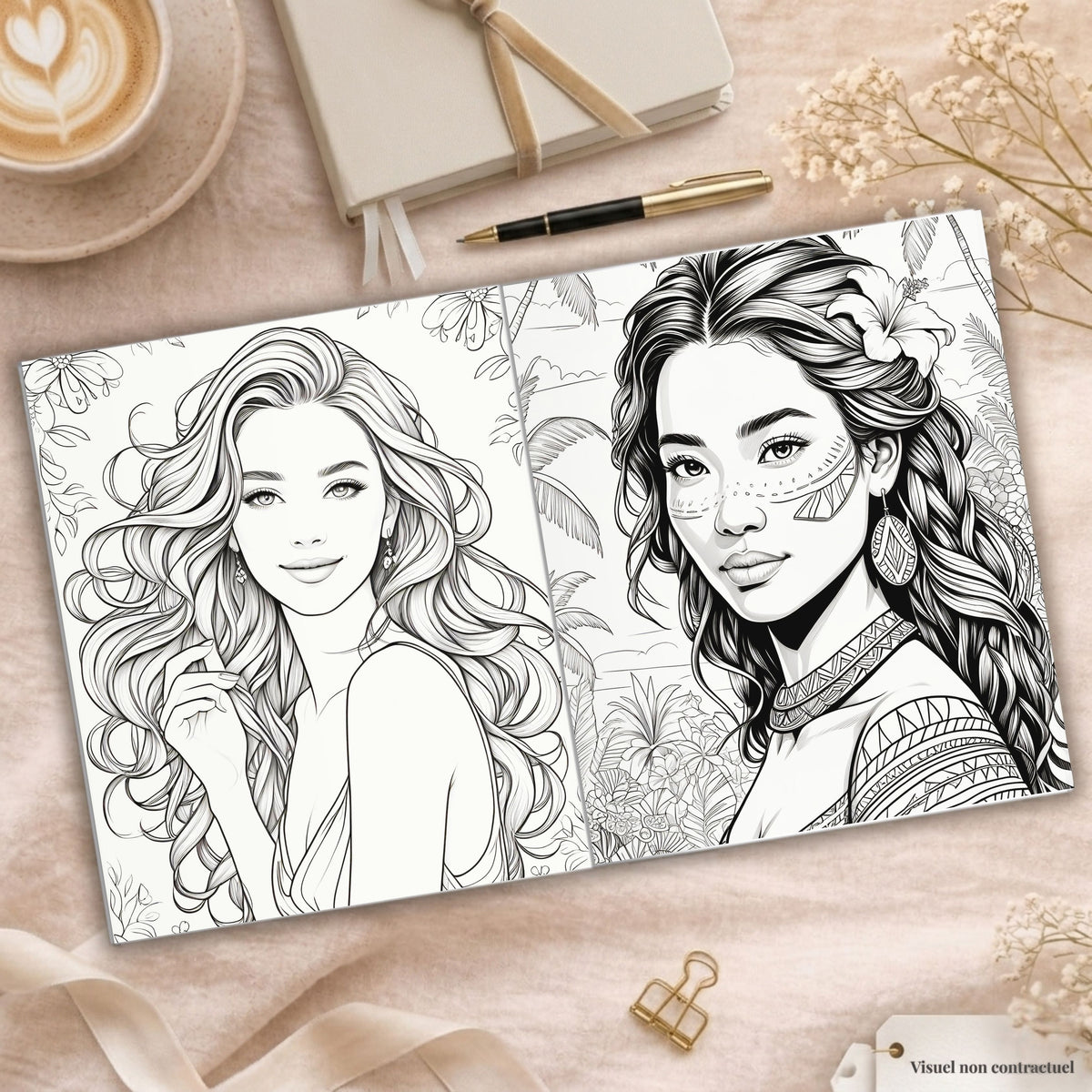 Coloriage Portraits Grand format