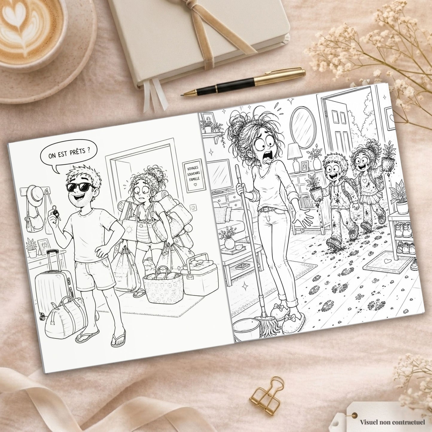 Coloriage de la vraie vie d'une maman