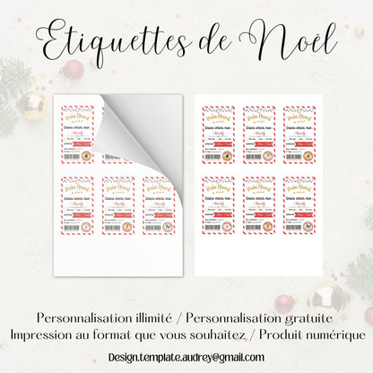 Étiquettes cadeaux de Noël Design d'Audrey