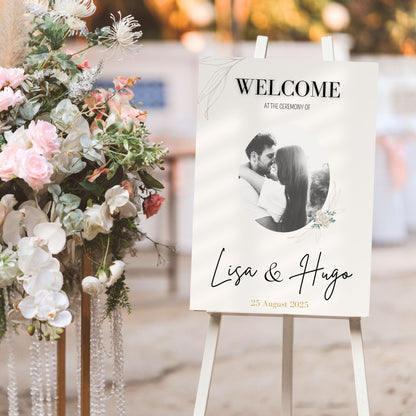 Affiche bienvenue Mariage Design d'Audrey