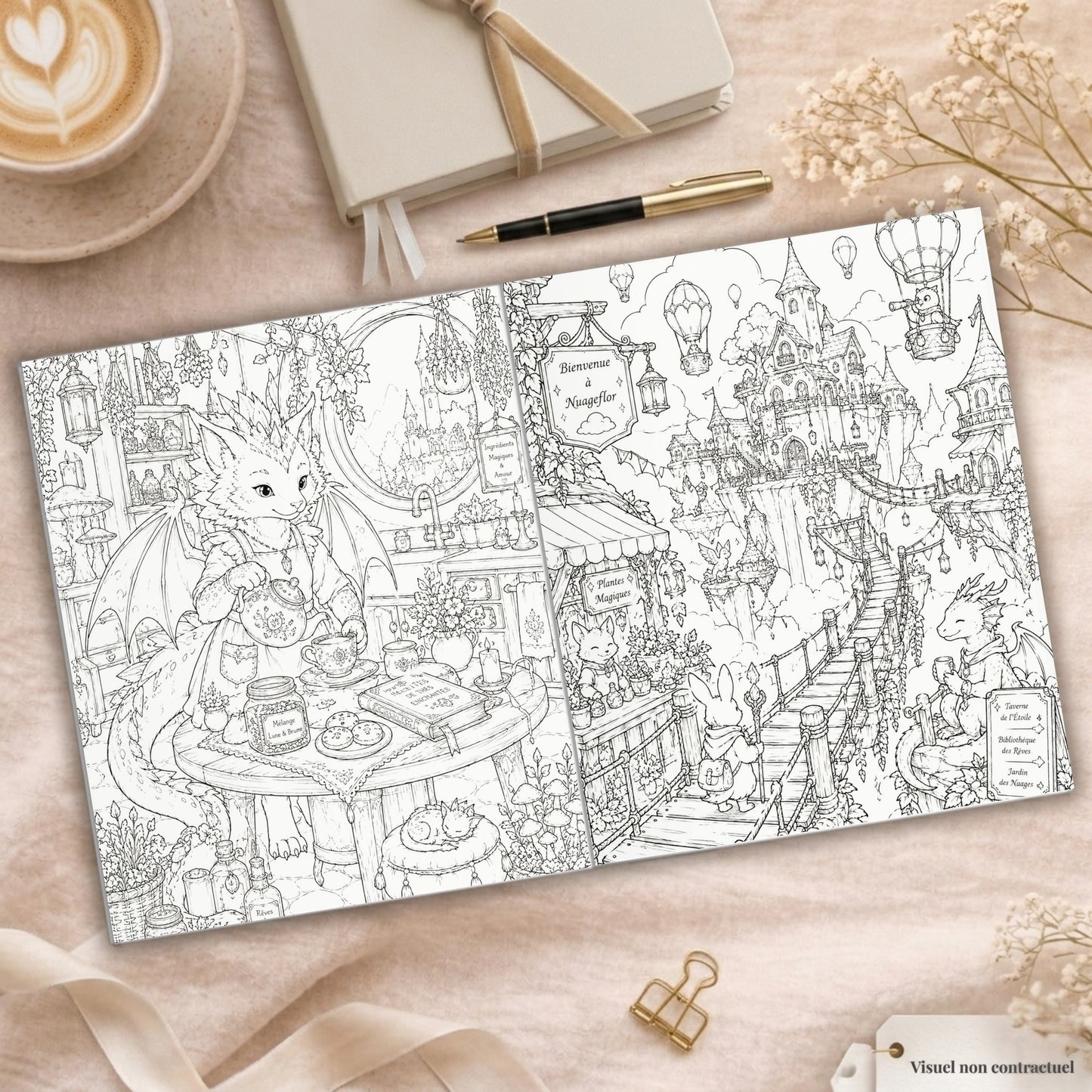 Coloriage Enchanté et Fantaisie