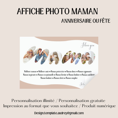 Cadre photo personnalisable MAMAN