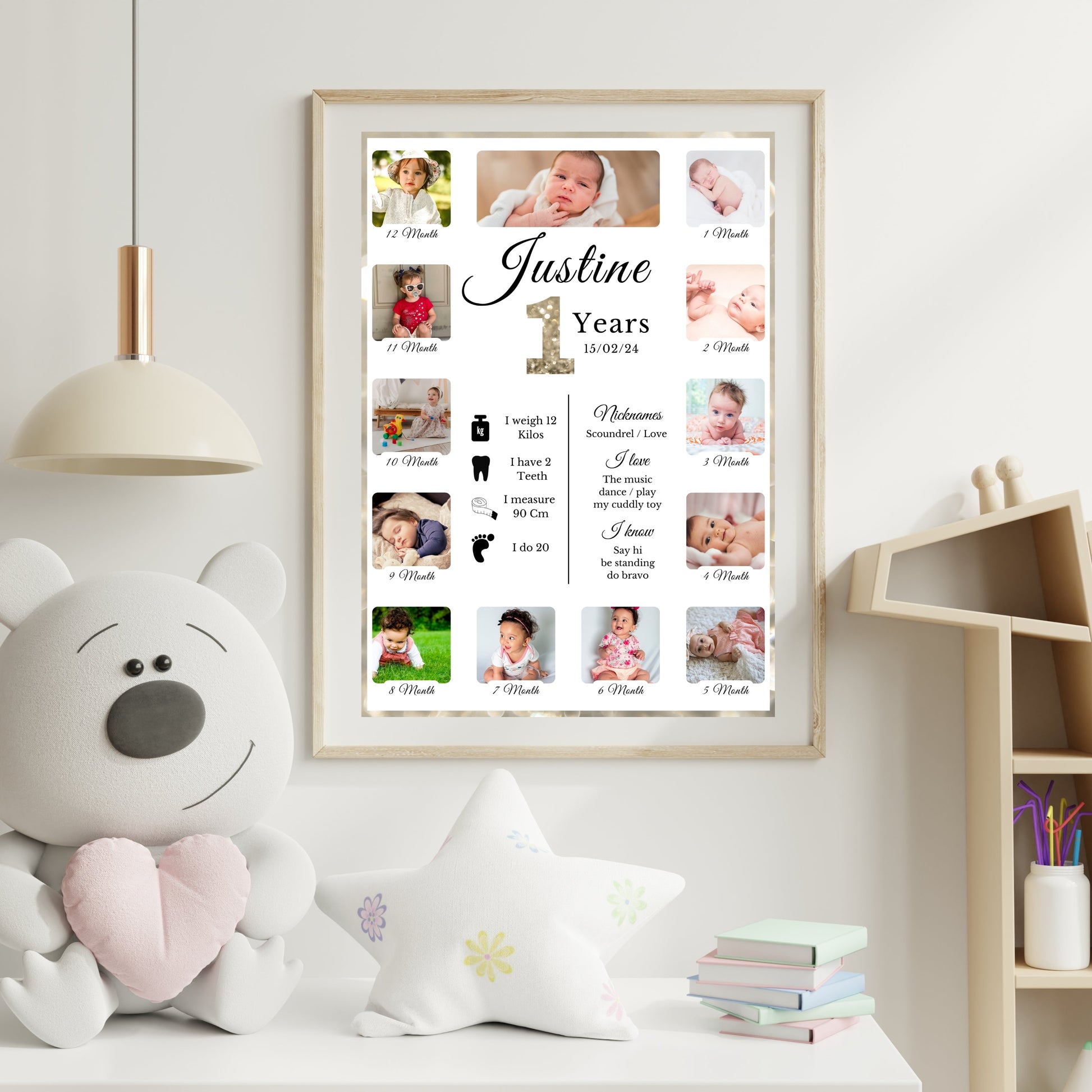 Affiche premier anniversaire Design d'Audrey