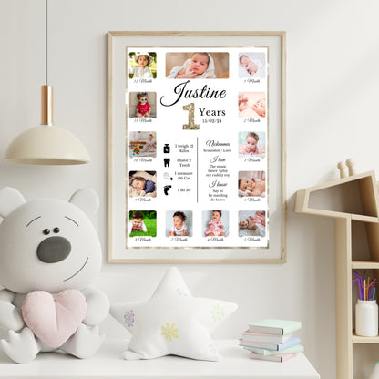 Affiche premier anniversaire Design d'Audrey