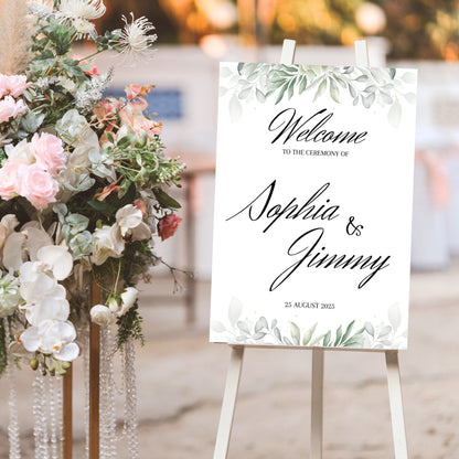 Affiche bienvenue Mariage Design d'Audrey