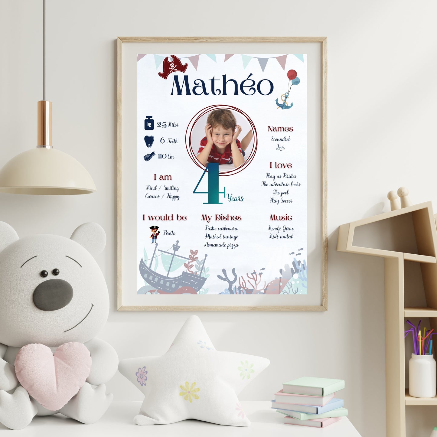 Affiche anniversaire Pirate Design d'Audrey