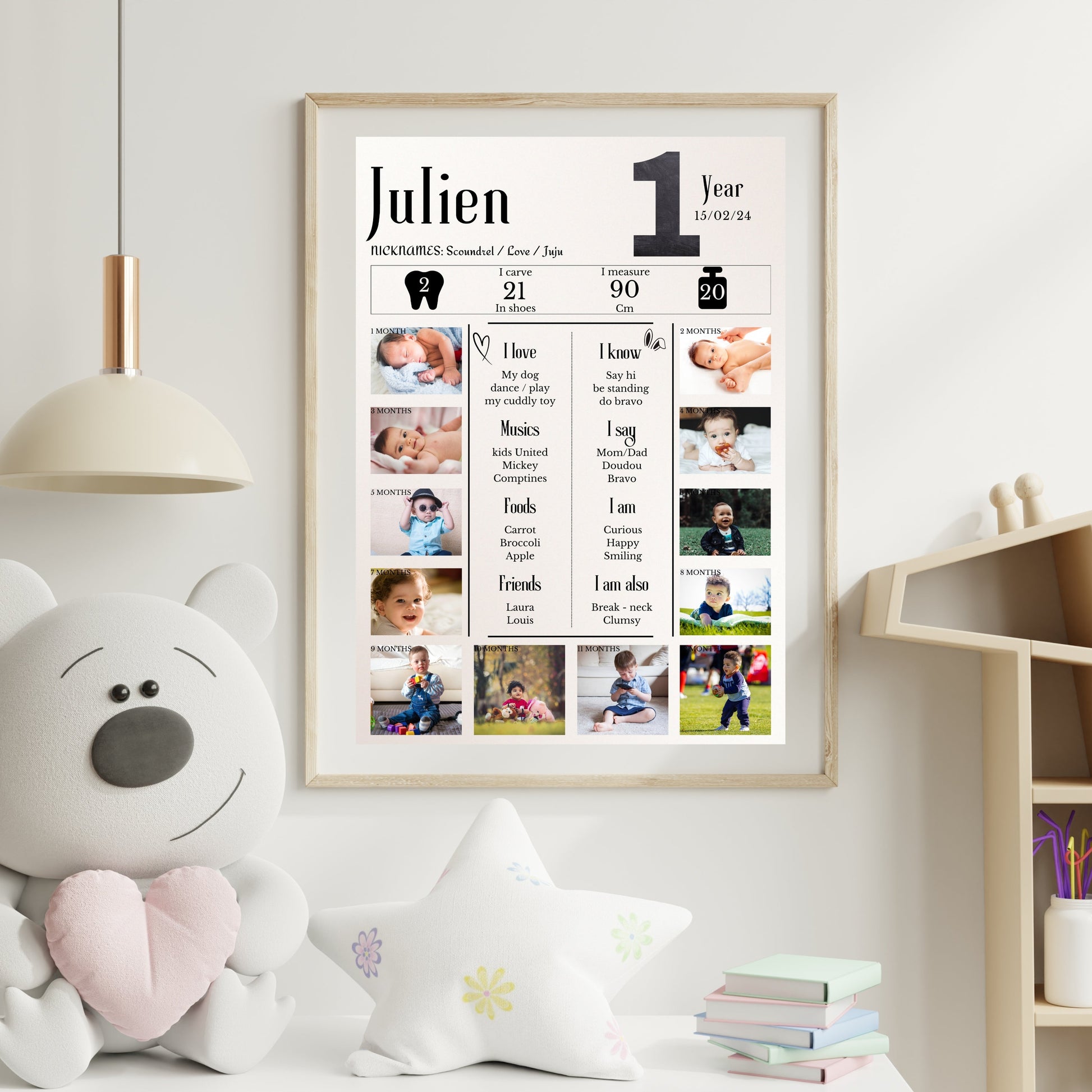 Affiche anniversaire journal 1 ans Design d'Audrey