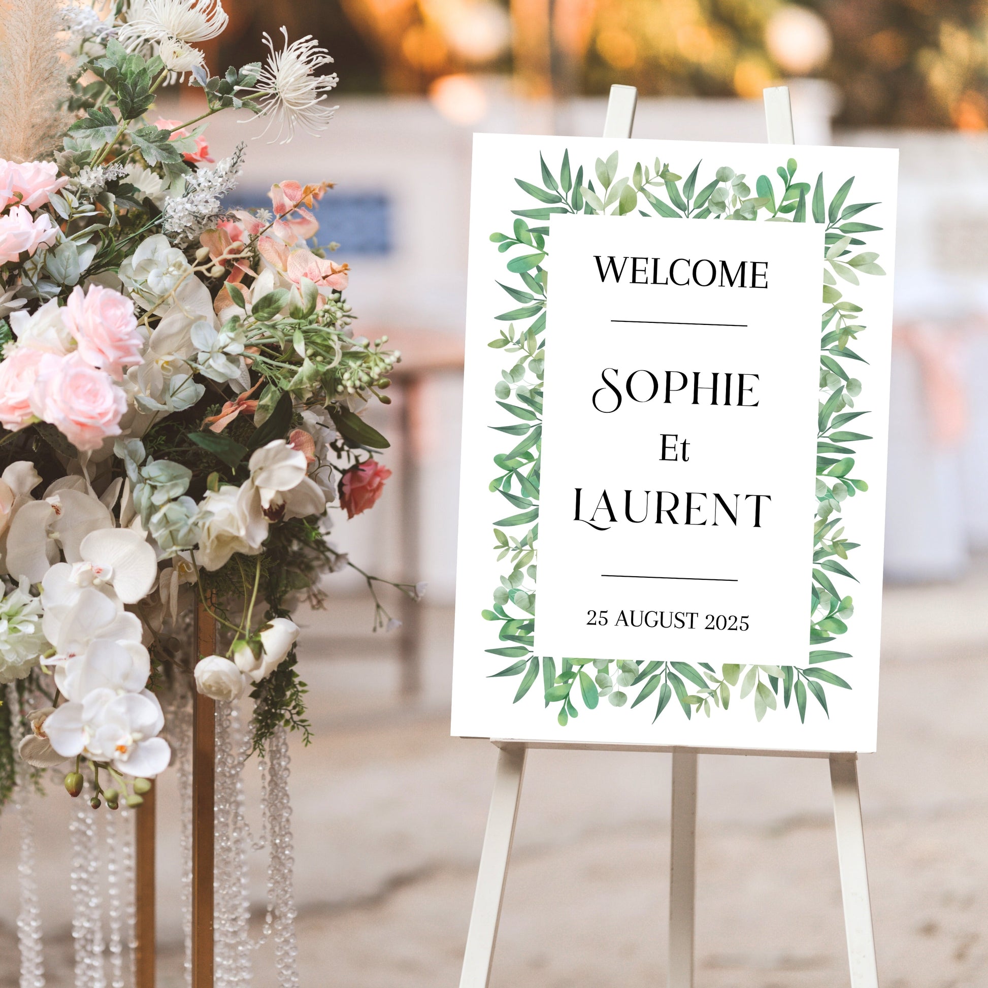 Affiche bienvenue Mariage Design d'Audrey