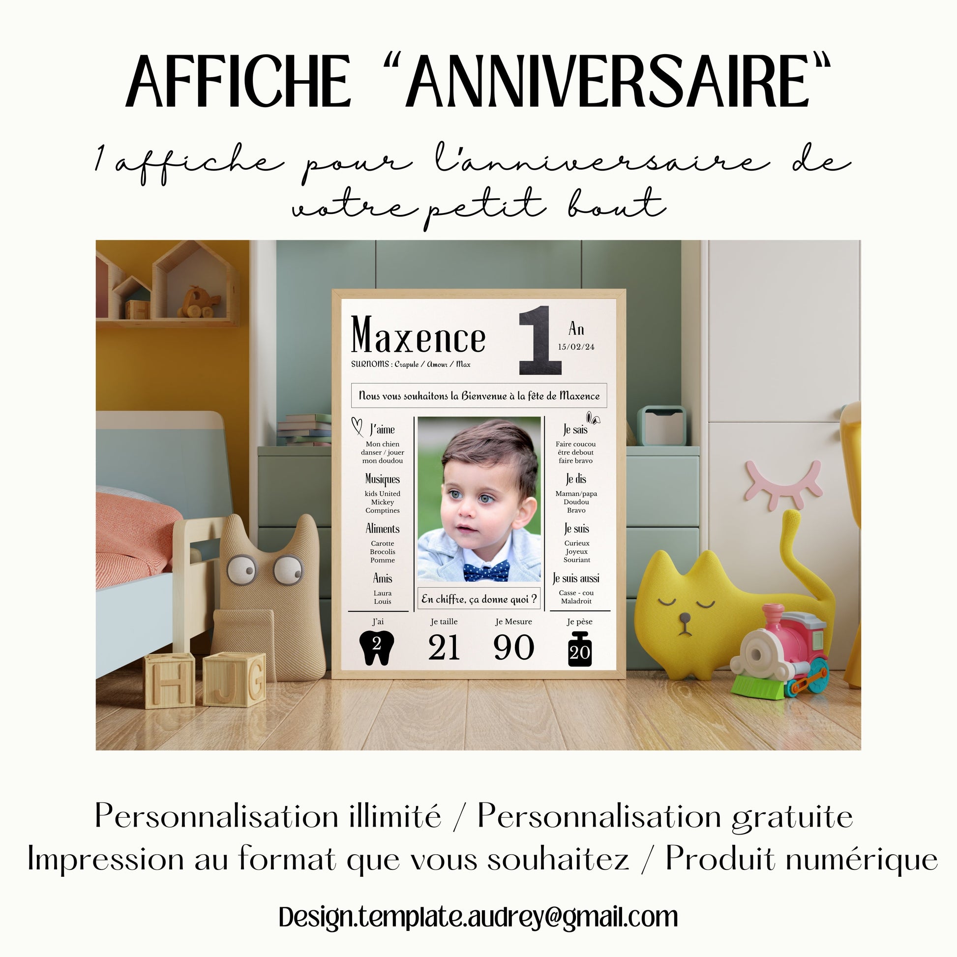 Affiche anniversaire journal Design d'Audrey