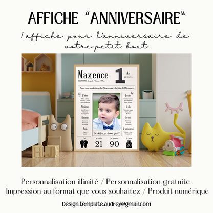 Affiche anniversaire journal Design d'Audrey