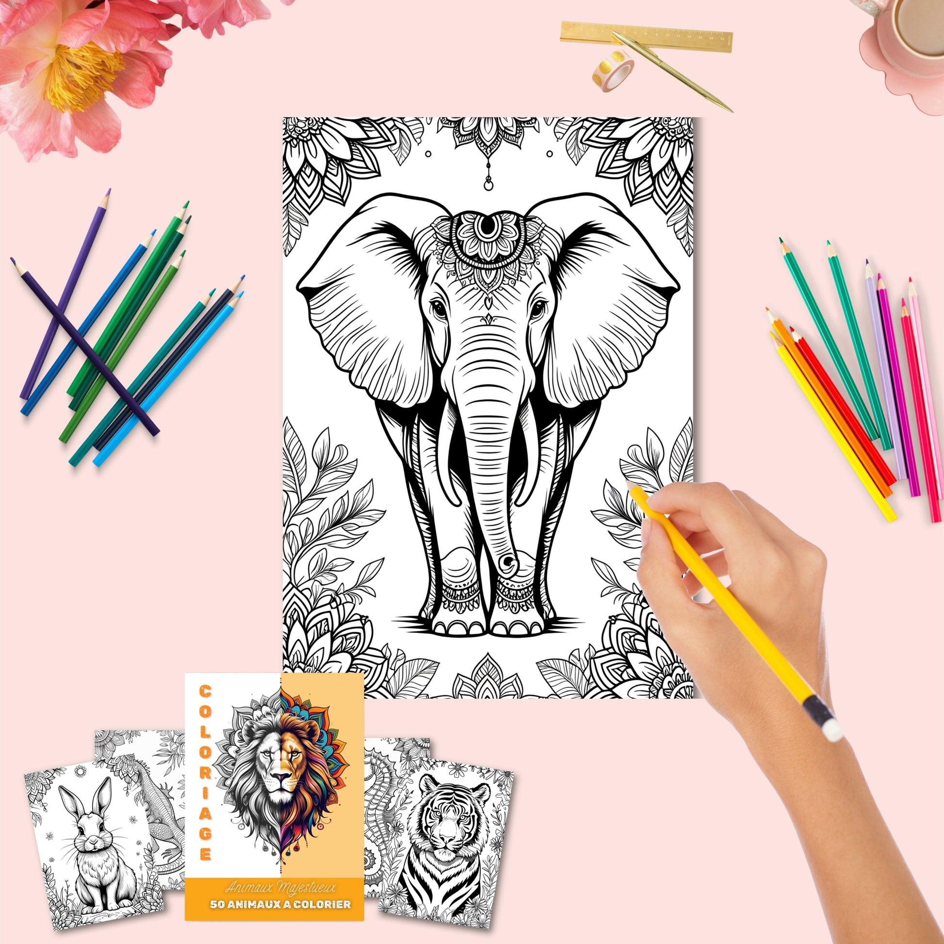 Coloriage Animaux Grand format Design d'Audrey