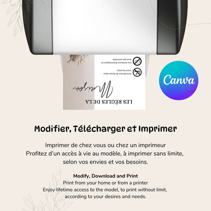 Affiche de bienvenue Design d'Audrey