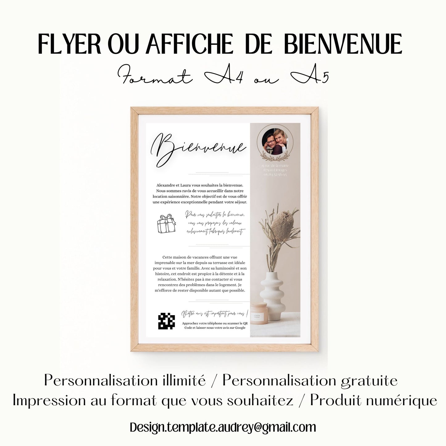 Flyer de bienvenue Design d'Audrey