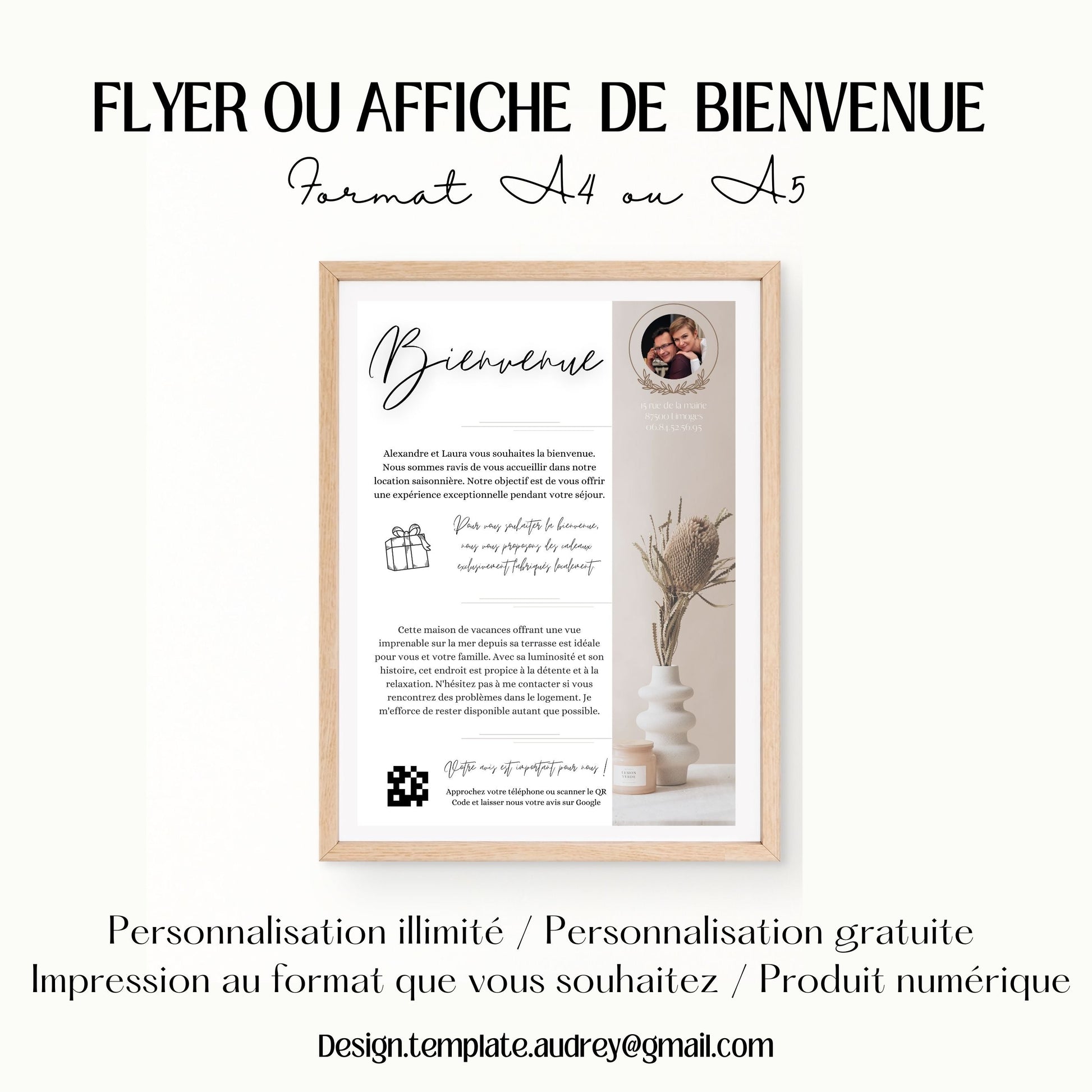 Flyer de bienvenue Design d'Audrey