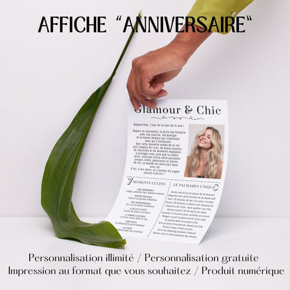 Affiche anniversaire Vogue Design d'Audrey