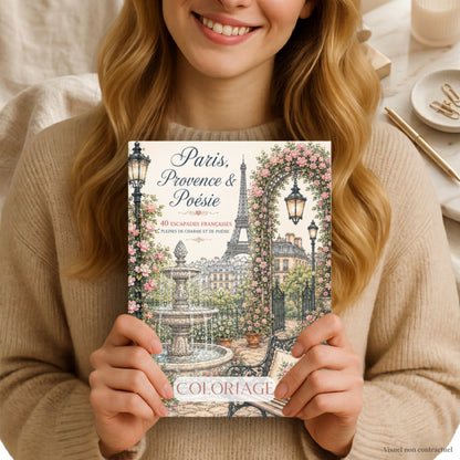Coloriage de Paris, Provence et poésie