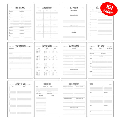 Agenda 2026 Grand format Design d'Audrey