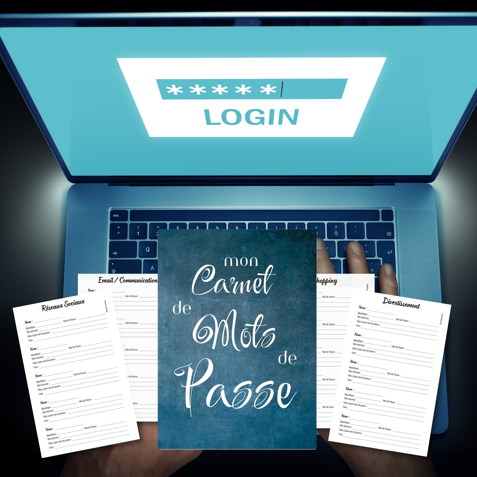 Mon Carnet de Mots de Passe Design d'Audrey