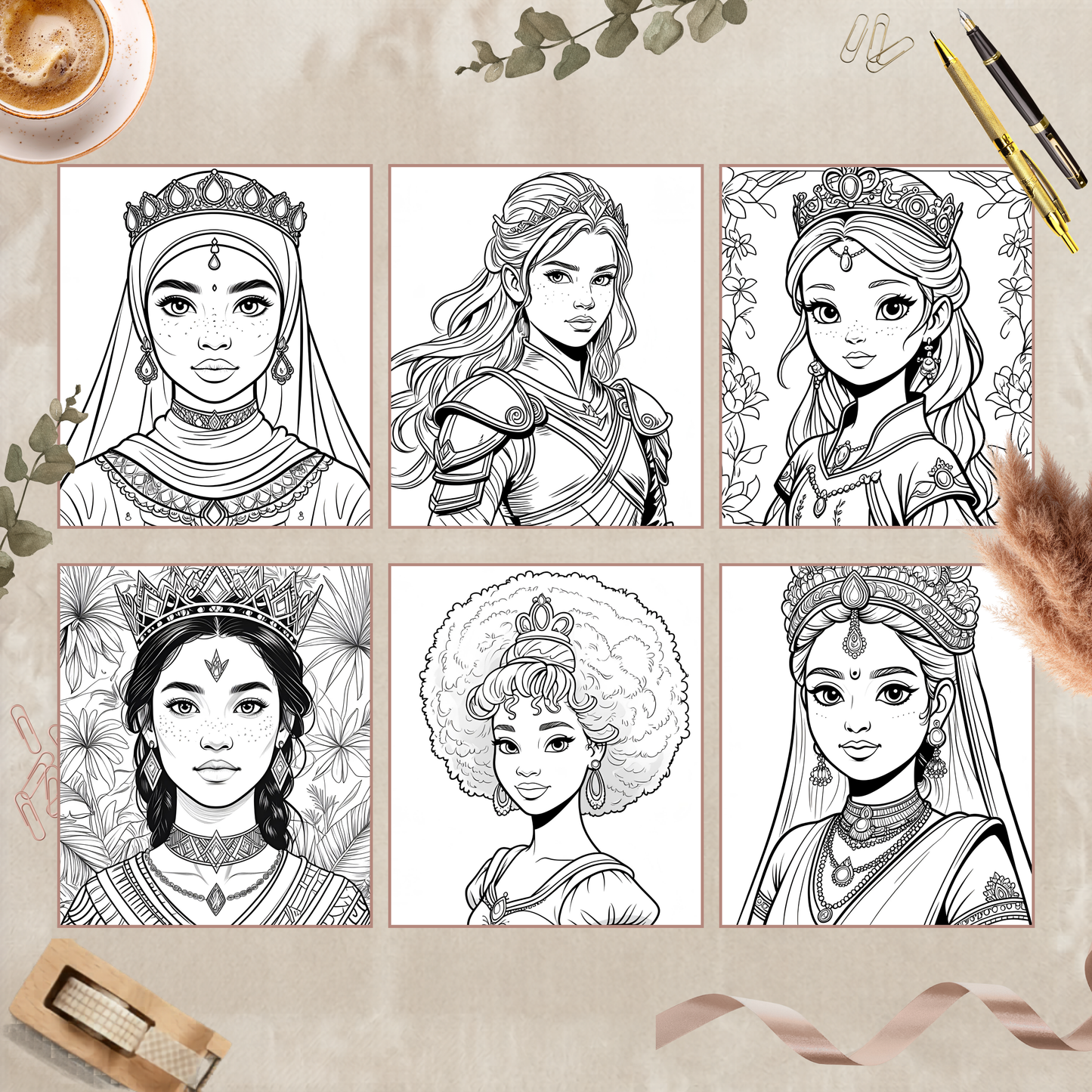 Coloriage Princesse du Monde