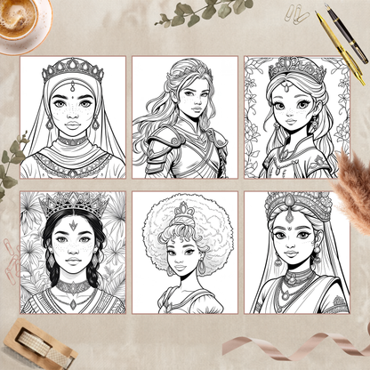 Coloriage Princesse du Monde