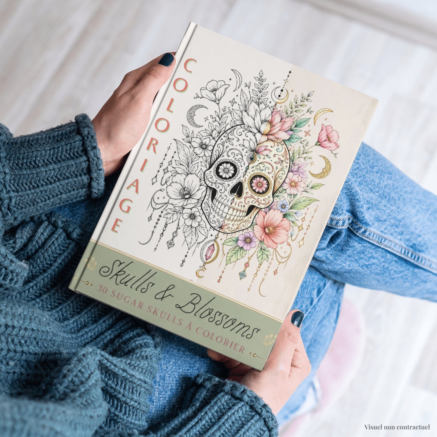 Coloriage Skulls et blossums