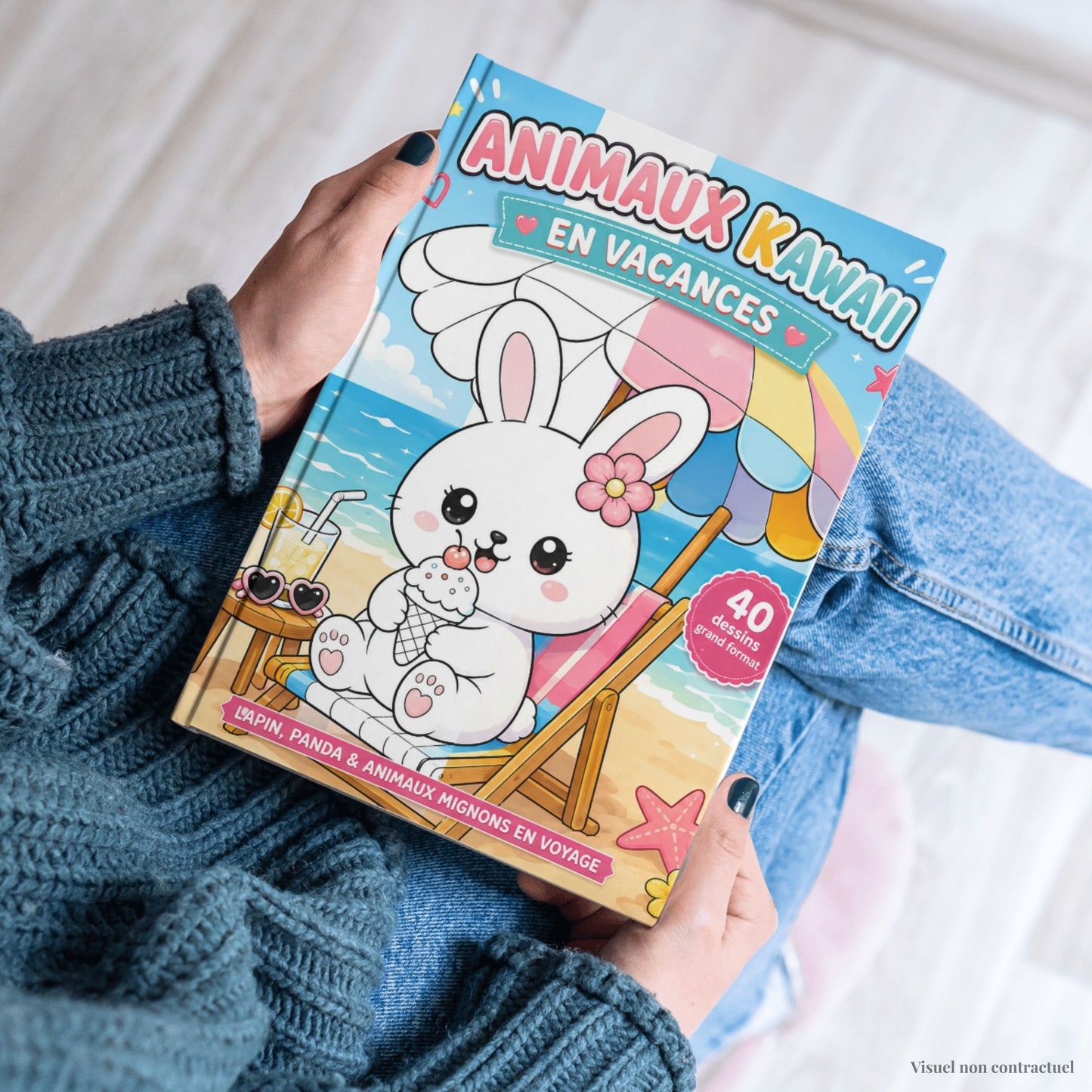 Coloriage Animaux Kawaii en Vacances