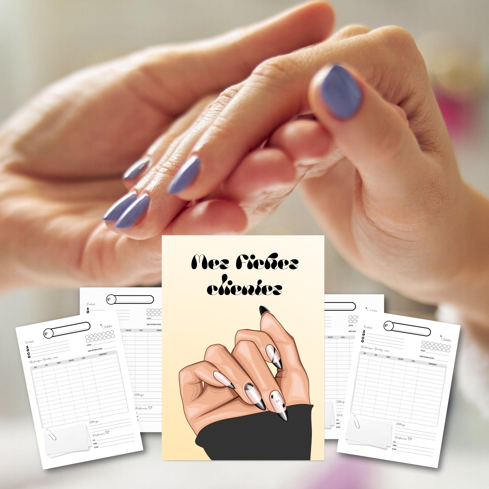 Carnet de Fiches Clientes Design d'Audrey