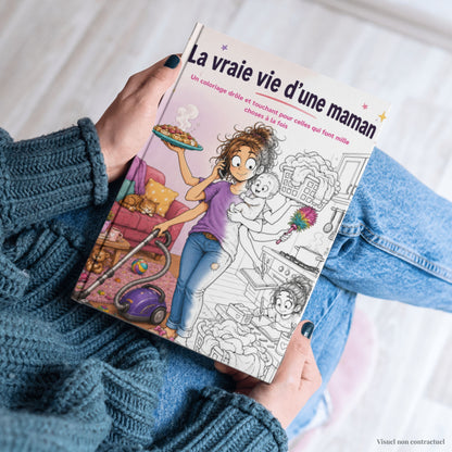 Coloriage de la vraie vie d'une maman